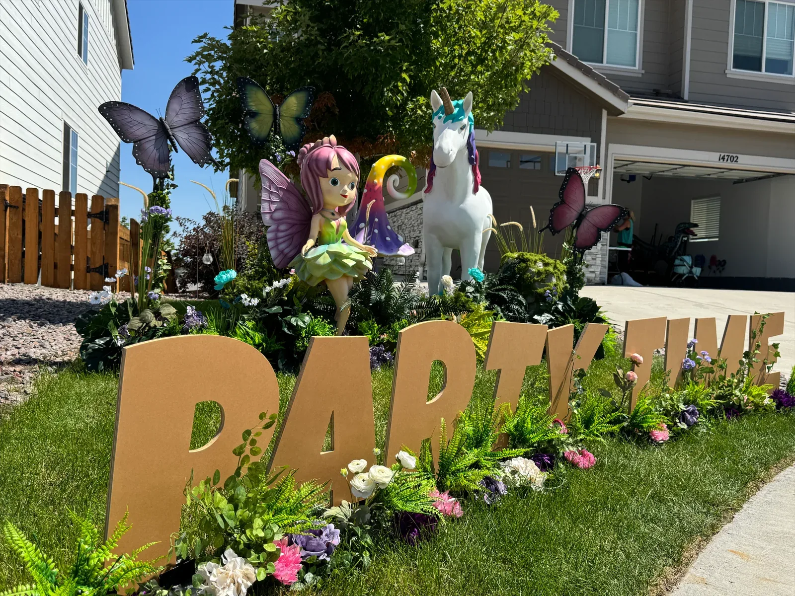 Enchanted Garden Legend package in daylight — personalized yard letters